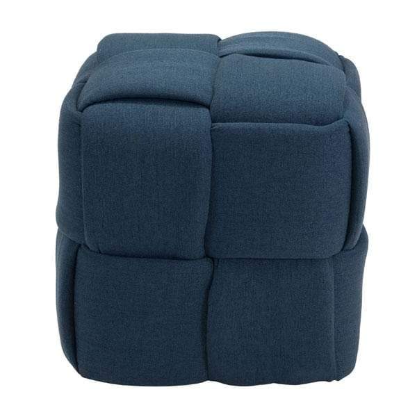 Furniture Home Furniture - 19.7" X 19.7" X 19.7" Orange Polyblend Pouf HomeRoots