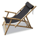 Furniture Home Furniture - 24" X 44" X 37'.5" Natural/Black Bamboo Folding Sling Armchairs HomeRoots