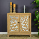 Furniture Home Furniture - 32" X 14" X 32" Ashwood Veneer MDF, Wood, Mirrored Glass Sideboard with Doors HomeRoots