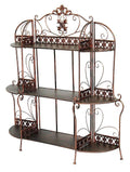 Furniture Home Furniture - 42" X 11" X 48" Blackened Copper Steel Shelving Unit HomeRoots