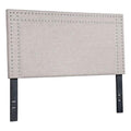 Furniture Home Furniture - 57.1" X 3" X 46.9" Full Dove Gray Polyester Headboard HomeRoots