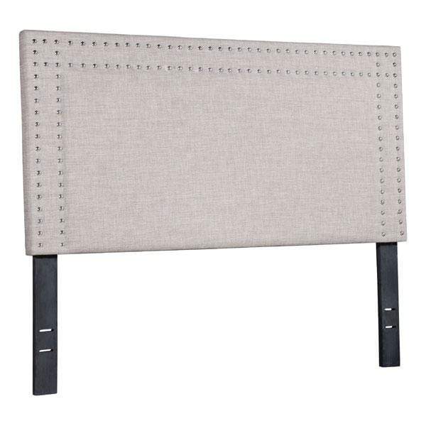 Furniture Home Furniture - 57.1" X 3" X 46.9" Full Dove Gray Polyester Headboard HomeRoots