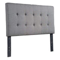 Furniture Home Furniture - 57.5" X 4.3" X 46.5" Full Gray Polyester Headboard HomeRoots