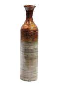 Furniture Home Furniture - 6" X 6" X 24" Metallic Orange & Natural Bamboo  Metallic Orange & Natural Bamboo HomeRoots