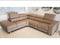 Furniture Leather Sectional - 32" X 117" X 94" Tan Leather Large Sectional HomeRoots