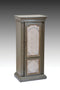 Furniture Living Room Furniture - 19" X 13" X 43" Antique Gray & Antique Beige Wood Jewelry Armoire HomeRoots