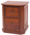 Furniture Living Room Furniture - 23.25" x 27" x 30.5" Wooden Acres Stain 2 Drawer File HomeRoots