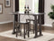 Furniture Living Room Furniture - 3 Piece Wooden Counter Height Set In Gray Oak & Chrome HomeRoots