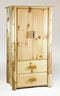 Furniture Living Room Furniture - 33" X 23" X 61" Clear Wood Armoire HomeRoots