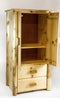 Furniture Living Room Furniture - 33" X 23" X 61" Light Honey Wood Armoire HomeRoots