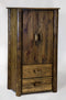 Furniture Living Room Furniture - 33" X 23" X 61" Vintage Whiskey Wood Armoire HomeRoots