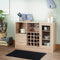 Furniture Living Room Furniture - 47" X 16" X 33" Rustic Oak Wood Server HomeRoots