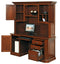 Furniture Living Room Furniture - 69.25" x 23.5" x 77.5" Wooden Acres Stain Credenza Base & Hutch HomeRoots