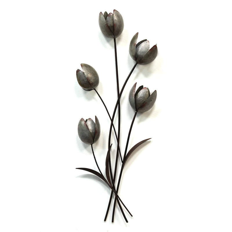 Furniture Modern Furniture - 11.02" X 2.95" X 27.56" Galvanized Metal Flower Bunch HomeRoots