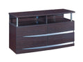 Furniture Modern Furniture - 27" Exquisite Wenge High Gloss TV Entertainment Unit HomeRoots