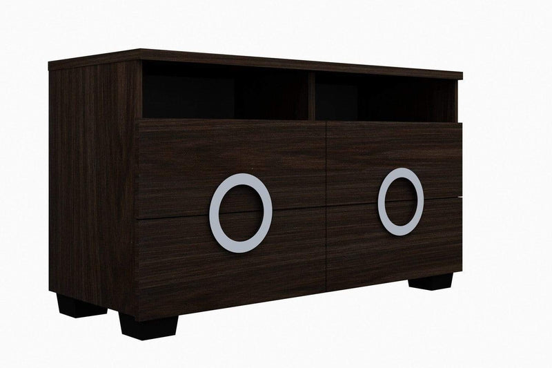 Furniture Modern Furniture - 27" Refined Wenge Gloss TV Entertainment Unit HomeRoots