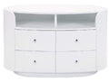 Furniture Modern Furniture - 29" Sophisticated White High Gloss TV Entertainment Unit HomeRoots