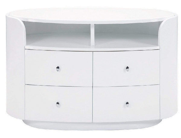 Furniture Modern Furniture - 29" Sophisticated White High Gloss TV Entertainment Unit HomeRoots