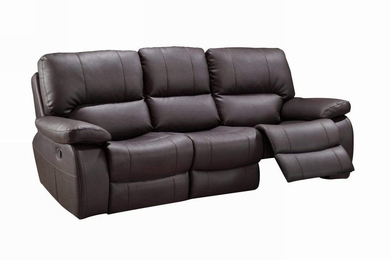 Furniture Modern Furniture - 41" Sleek Brown Leather HomeRoots