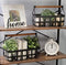 Furniture Modern Furniture - 6.13"x 12.5"x 8.5" Modern Farmhouse Black/Tan Basket Set HomeRoots