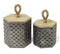 Furniture Modern Furniture - Metal Decorative Containers Set of 2 HomeRoots
