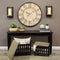 Furniture Modern Furniture - Metal Storage Baskets with Wood Tops Set of 2 HomeRoots