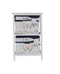 Furniture Rustic Furniture - 12.5" x 16" x 25" White, Blue - Portable 2 Drawers HomeRoots