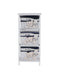 Furniture Rustic Furniture - 12.5" x 16" x 35.5" White, Blue - Portable 3 Drawers HomeRoots