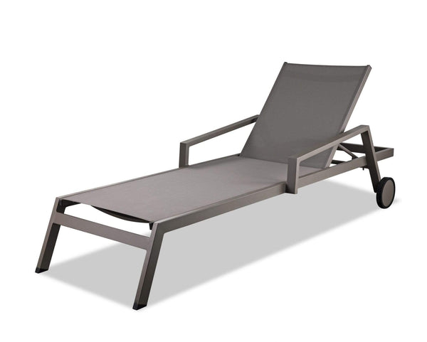 Furniture Rustic Furniture - 30" X 83" X 12"/20" Lounge Aluminum Chaise HomeRoots