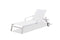Furniture Rustic Furniture - 30" X 83" X 12"/20" White Aluminum Chaise HomeRoots