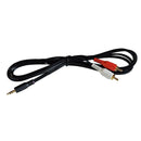 FUSION MS-CBRCA3.5 Input Cable - 1 Male (3.5mm) to 2 Male (RCA Cable) 70" f-PS-A302B Panel Stereo [010-12753-20]-Accessories-JadeMoghul Inc.