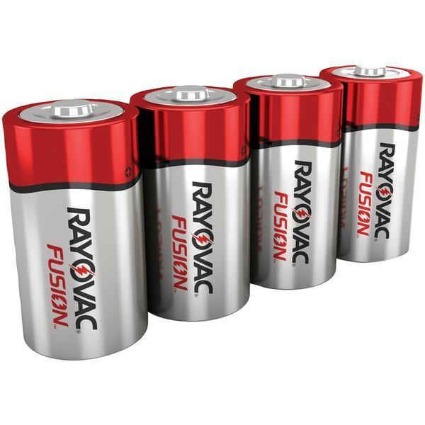 FUSION(TM) Long-Lasting Alkaline Batteries (D, 4 pk)-Round Cell Batteries-JadeMoghul Inc.