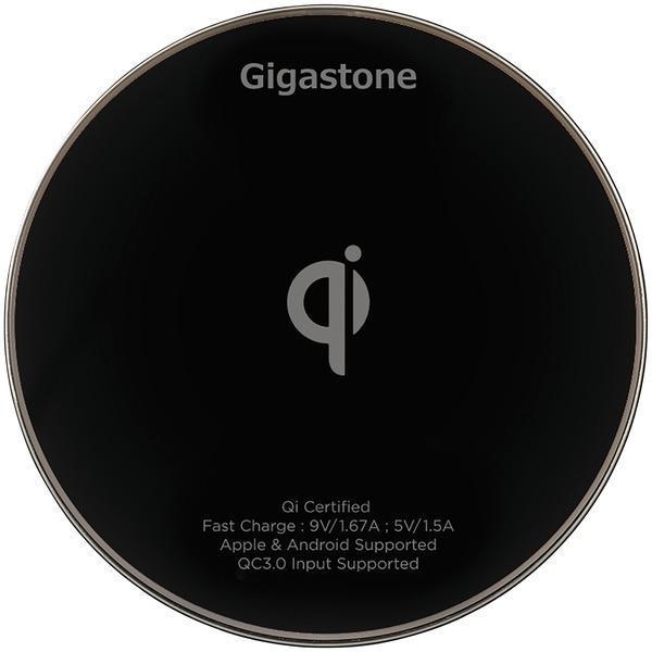 GA-9600 Qi(R)-Certified Fast Wireless Charger (Black)-Wall Chargers-JadeMoghul Inc.