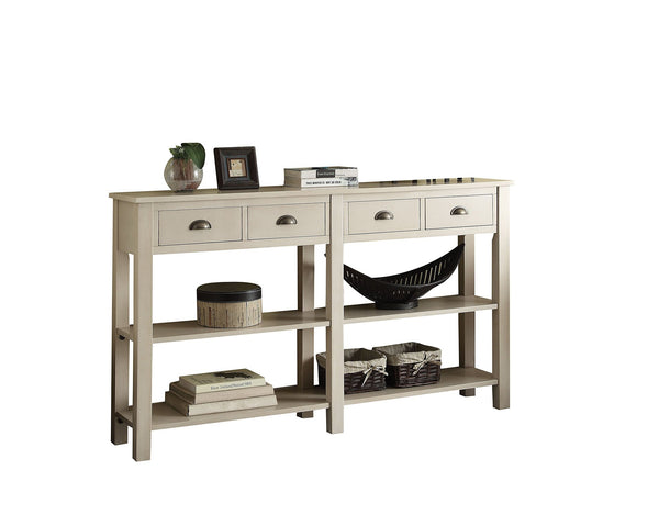 Galileo Console Table In Cream Finish-Console Tables-Cream-Wood MDF-JadeMoghul Inc.