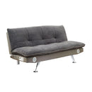 Gallagher Contemporary Futon Sofa With Speaker & Bluetooth Function, Gray Finish-Living Room Furniture-Gray-ChamPillown Leatherette-JadeMoghul Inc.