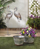 Decoration Ideas Galvanized Flamingo Statue