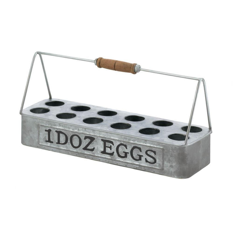 Living Room Decor Galvanized Metal Egg Basket