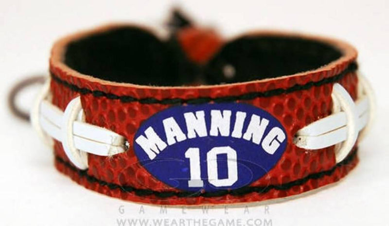 Gamewear NFL Leather Classic Wristband - Eli Manning- Giants-LICENSED NOVELTIES-JadeMoghul Inc.