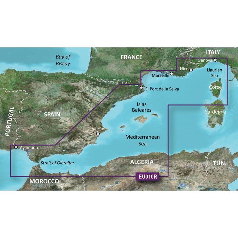Garmin BlueChart g3 HD - HXEU010R - Spain Mediterranean Coast - microSD-SD [010-C0768-20]-Garmin BlueChart Foreign-JadeMoghul Inc.