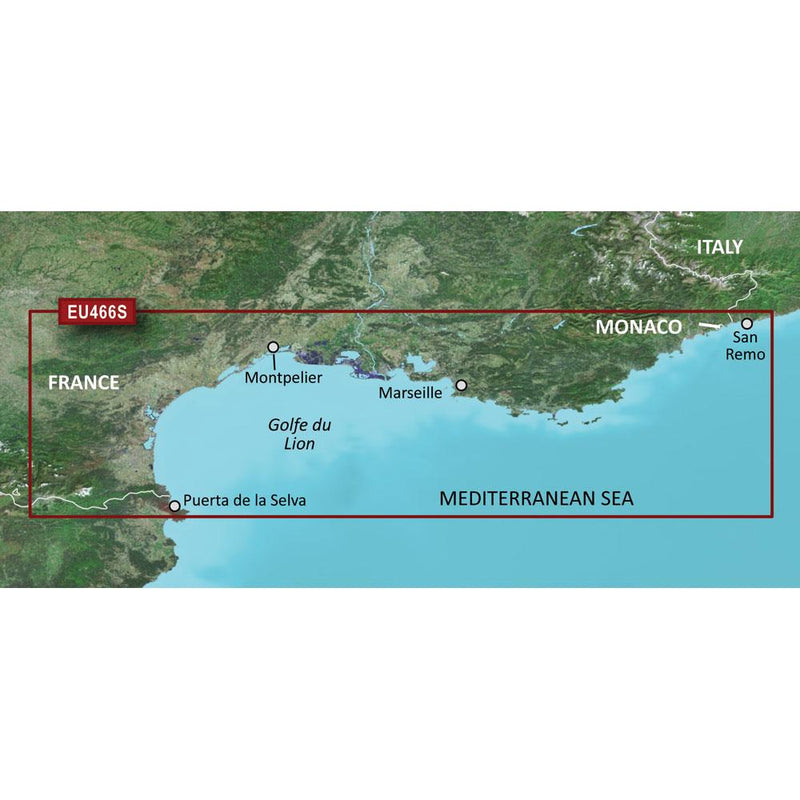Garmin BlueChart g3 Vision HD - VEU466S - Golfe Du Lion to San Remo - microSD-SD [010-C0810-00]-Garmin BlueChart Vision Foreign-JadeMoghul Inc.