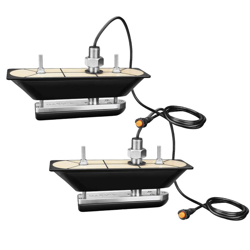 Garmin GT30-THP SS Thru-Hull Pair DownVu-SideVu Scanning Transducer w-Temp f-Hull Deadrises 5-25 [010-01961-11]-Transducers-JadeMoghul Inc.