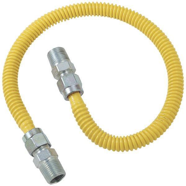 Gas Dryer & Water Heater Flex-Line (1/2" OD (1/2" MIP x 1/2" MIP) x 48")-Dryer Connection & Accessories-JadeMoghul Inc.