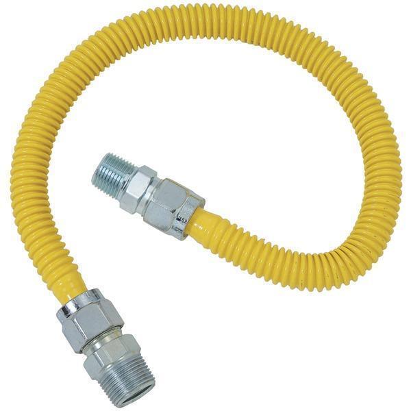 Gas Range & Gas Furnace Flex-Line (5/8" OD (3/4" MIP x 1/2" MIP) x 60")-Range Replacement Elements & Accessories-JadeMoghul Inc.