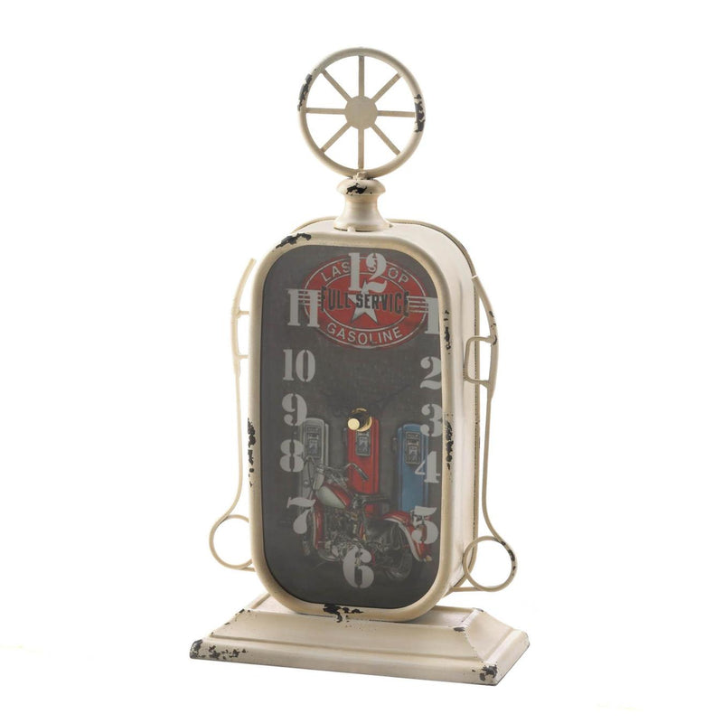 Table Decorations Gas Station Tabletop Clock