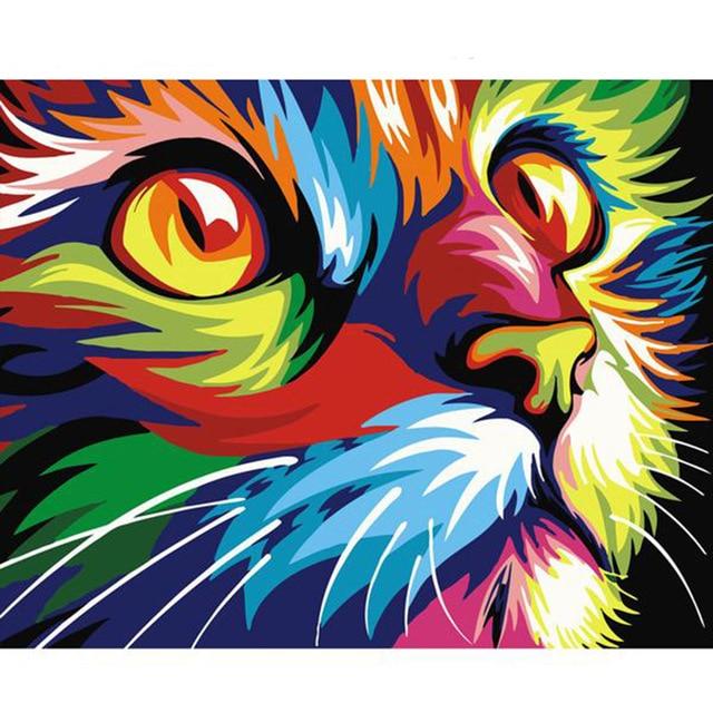 GATYZTORY 60x75cm Frame Diy Oil Digital Painting By Bumbers Kits Animal Abstract Acrylic Paint By numbers For Adults Home Decors AExp