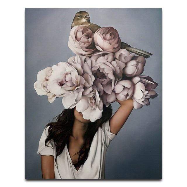 GATYZTORY 60X75cm Oil Painting By Numbers Flower and women DIY Paint by numbers On Canvas Home Decor Frameless Digital Painting AExp