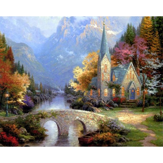 GATYZTORY Paint By Numbers For Adults Children DIY HandPainted Oil Painting Landscape Picture Paint Home Decoration Custom Photo AExp