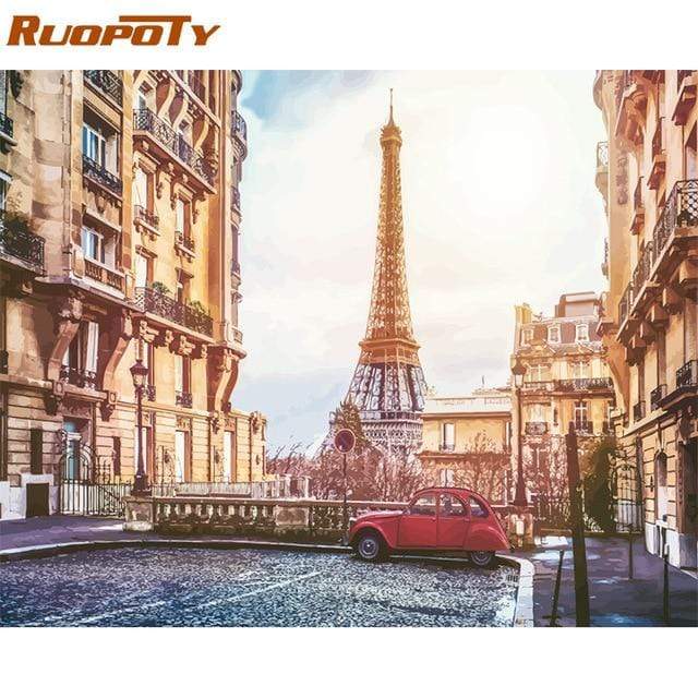 GATYZTORY Paint By Numbers For Adults Children HandPainted Street Scenic Oil Painting Home Decor Acrylic Painting AExp