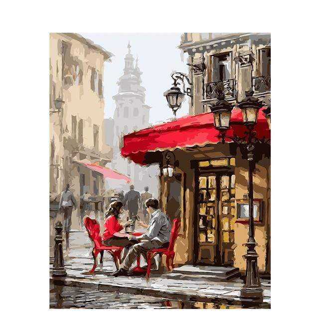 GATYZTORY Paint By Numbers For Adults Children HandPainted Street Scenic Oil Painting Home Decor Acrylic Painting AExp