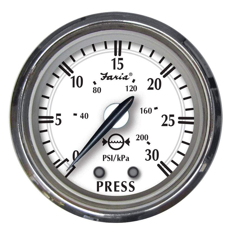 Gauges Faria Newport SS 2" Water Pressure Gauge Kit - 0 to 30 PSI [25008] Faria Beede Instruments